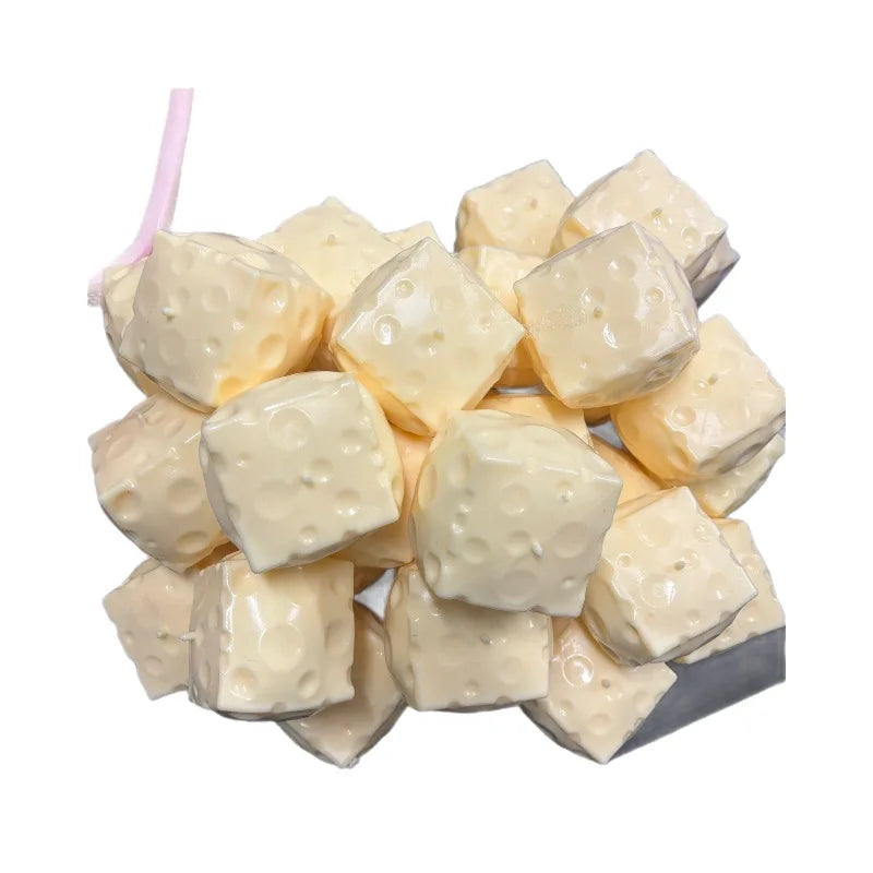 Squeak Cheese Cube Stress Ball Big Cheese Shapeable Squeeze Ball Fidget Toy Squeeze Toys ASMR Sensory Anti-Stress Festival Gift
