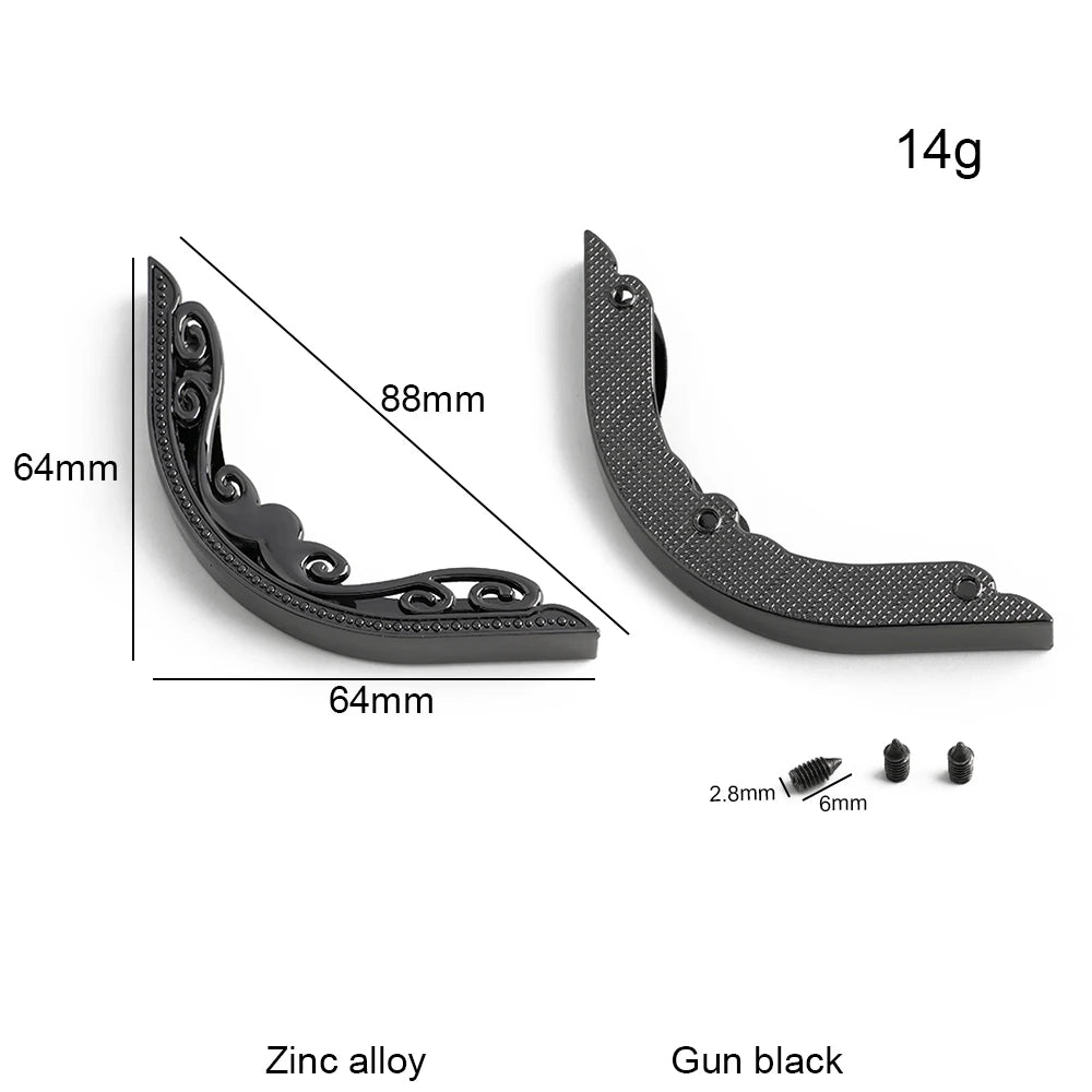 4/30/100PCS 64x64mm,48x48mm Edges Hollow Fixed Decorative Buckle For Handbag Metal Bag Corner Protectors With Screws Accessories