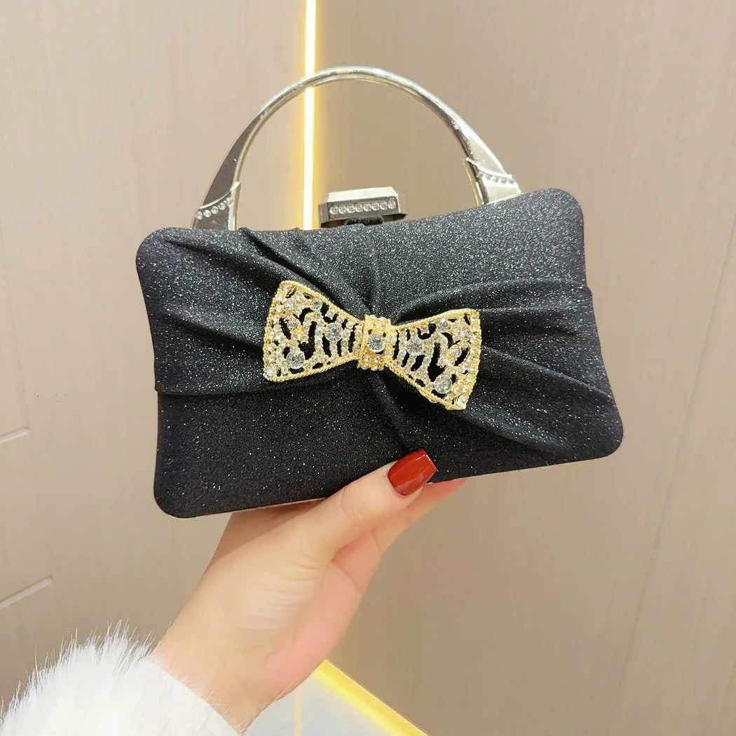 Team-based banquet clutches for women, small clutches, pleated rhinestone clutches, handbags, evening bag