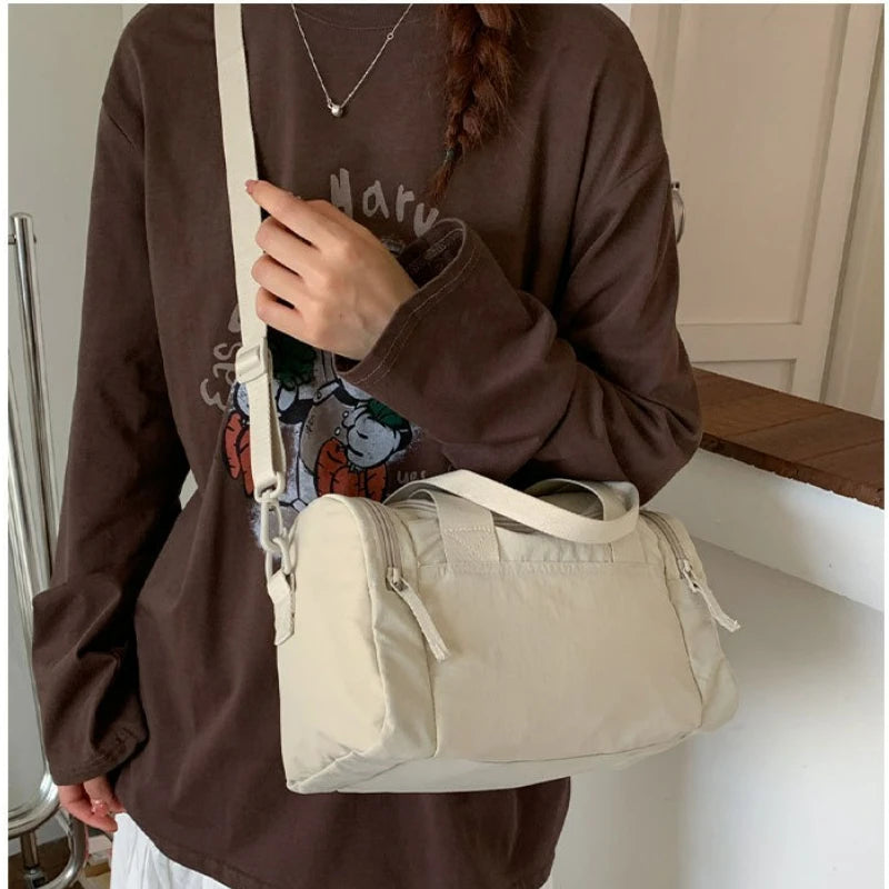 Large Capacity Commuting Crossbody Bags for Women Yoga Sports Shoulder Handle Bag Textured Casual and Versatile Bags for Travel