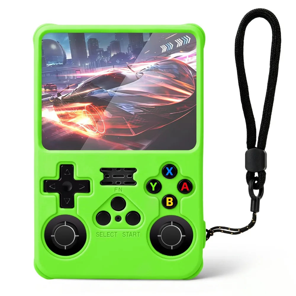 Silicone Protective Case with Lanyard Dustproof Game Console Cover Anti-Scratch Shockproof Sleeve Shell for R36S Accessories