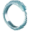 Blue Burmese Jadeite Snake Rings Stone Charms Designer Amulet Talismans Natural Jewelry Carved Real Burmese Jade Gemstone