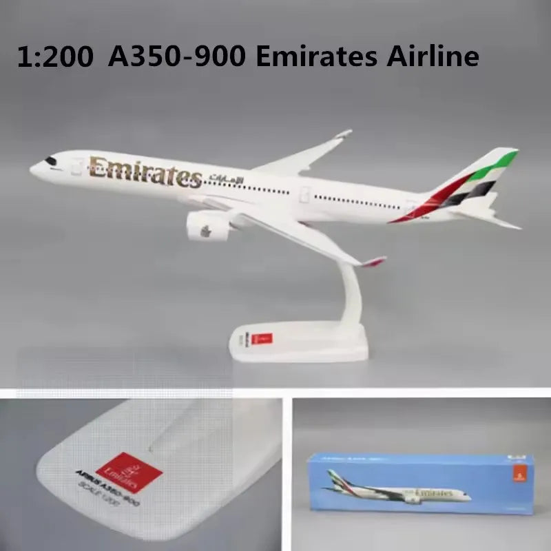 New 1/250 Scale A380 UAE Emirates Airline Aircraft Series 50th Anniversary/WildlifeABS Assembly Plane Model Airplanes Collection