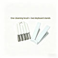 2Pcs Keyboard Riser Stand + Keyboard Cleaning Brush Set, Adjustable Tilt Holder for Office Home Daily Use