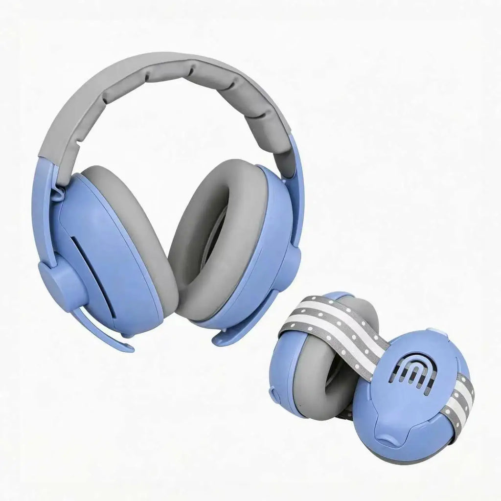 2-in-1 Adjustable Baby Noise Cancelling Earmuffs, Convertible Hearing Protection for Newborn to Toddler, Travel