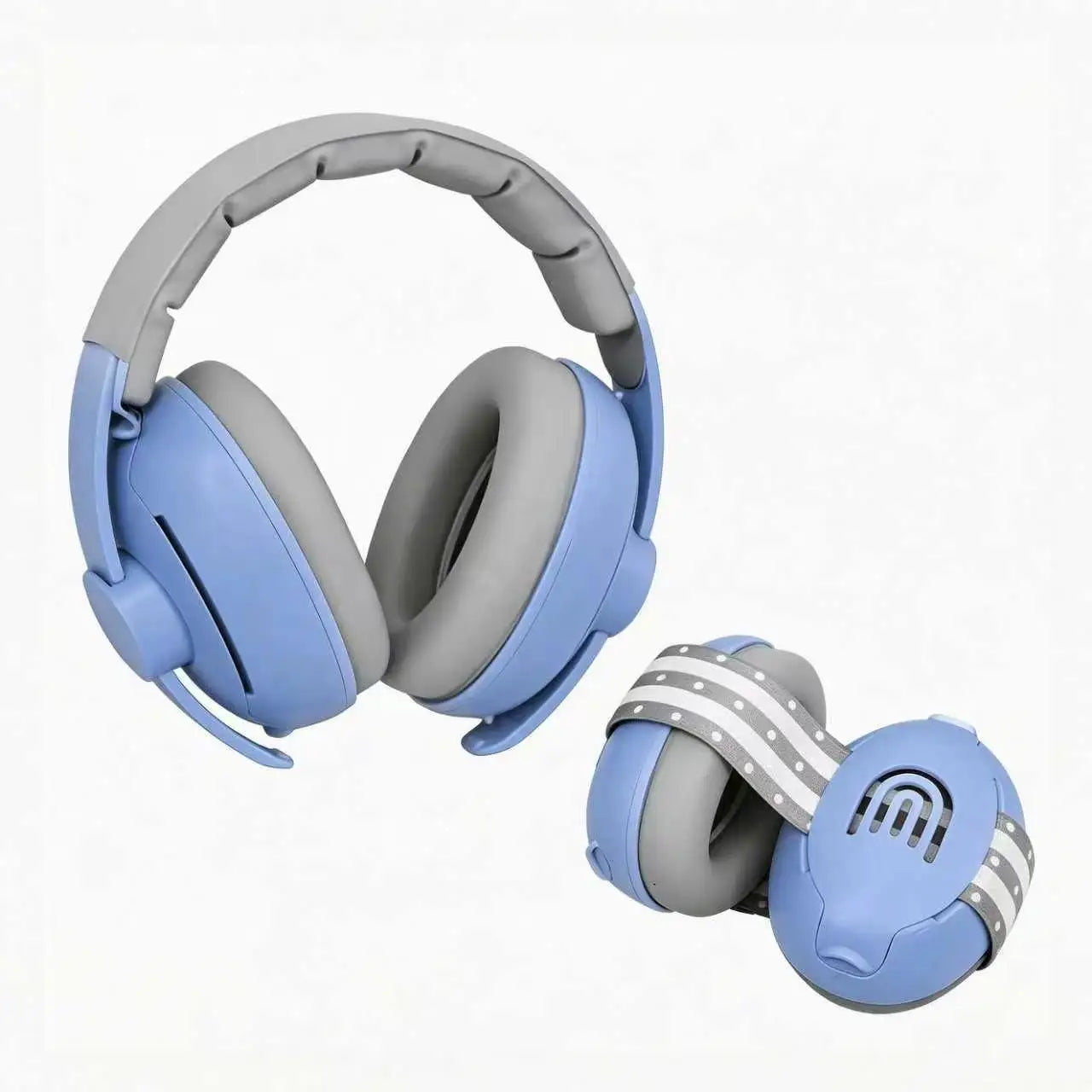 2-in-1 Adjustable Baby Noise Cancelling Earmuffs, Convertible Hearing Protection for Newborn to Toddler, Travel