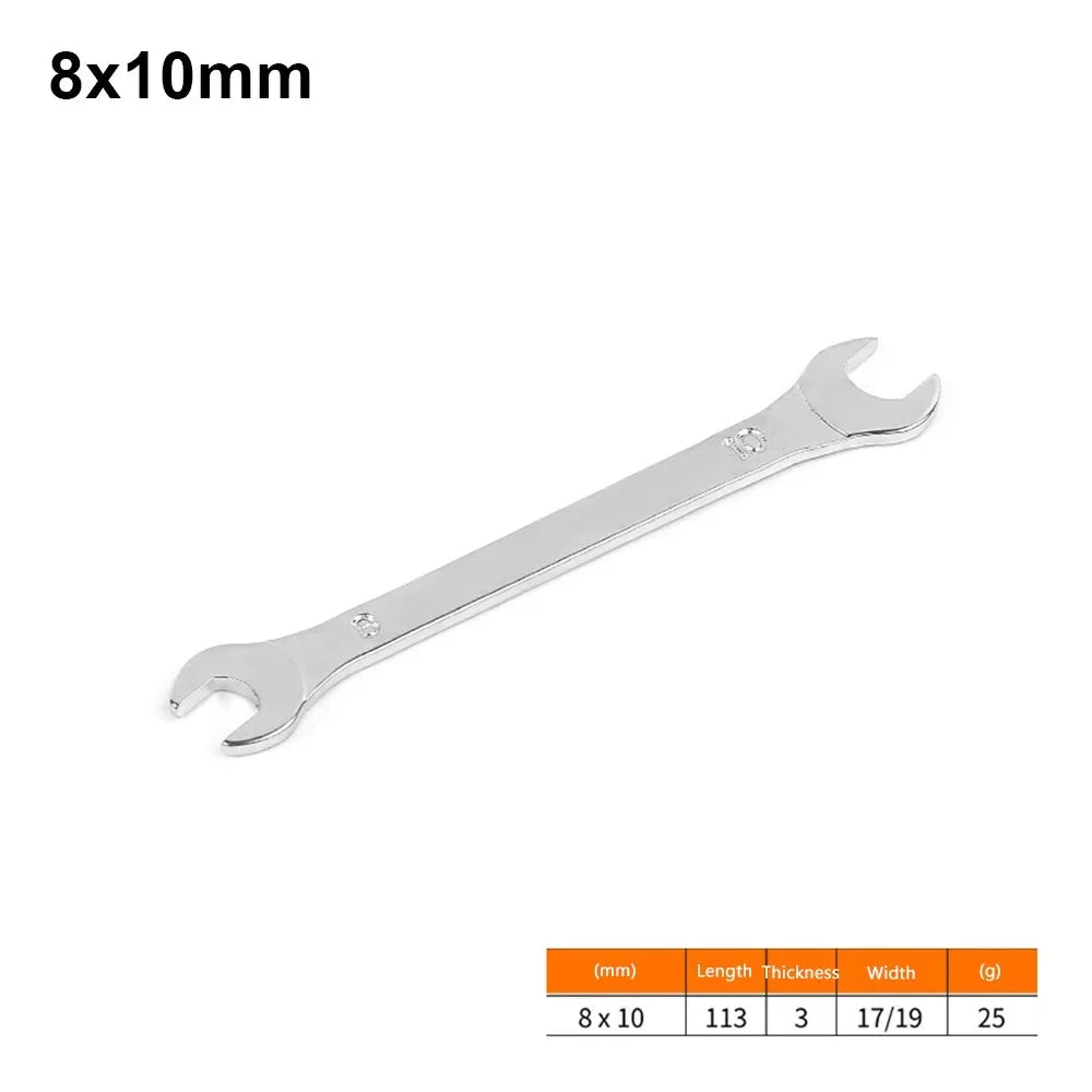 New 1Pcs 3mm Ultra-thin Thin Open End Wrench Hi-Spec Steel Flat Wrench Tool 6-32mm Multi-Function Double-end Fixed Spanner
