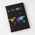 2025 New Color Letter Map Printed Passport Holder Passport Cover Ticket Clip Passport Wallet Travel Wallet ID Card Holder Unisex