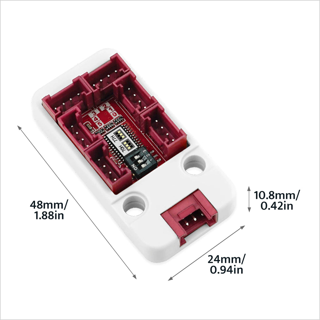 M5Stack Official PaHub v2.1 Unit I2C Hub 1 to 6 Expansion with DIP Switch Multiplexer IoT Development Kit(PCA9548AP)
