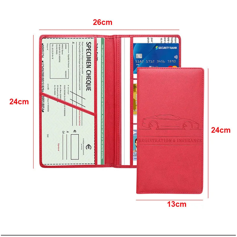 Simple Stylish Driver's License Car Registration Certificate Holder Document Cover Ticket Storage Anti Magnetic Card Bag