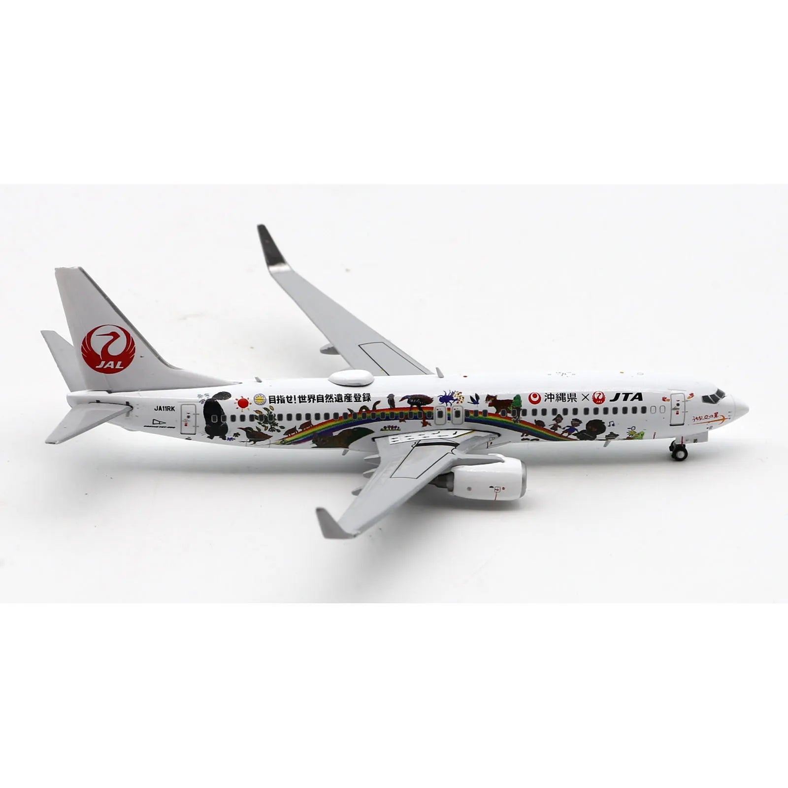 EW4738012 Alloy Collectible Plane Gift JC Wings 1:400 Japan TransOcean Air Boeing B737-800 Diecast Aircraft Jet Model JA11RK