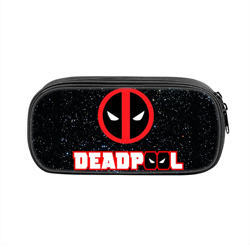 Popular Movies Deadpool Pencil Cases Fun Cartoon Anime Pen Box Bag for Student Big Capacity School Supplies Zipper Pencilcases