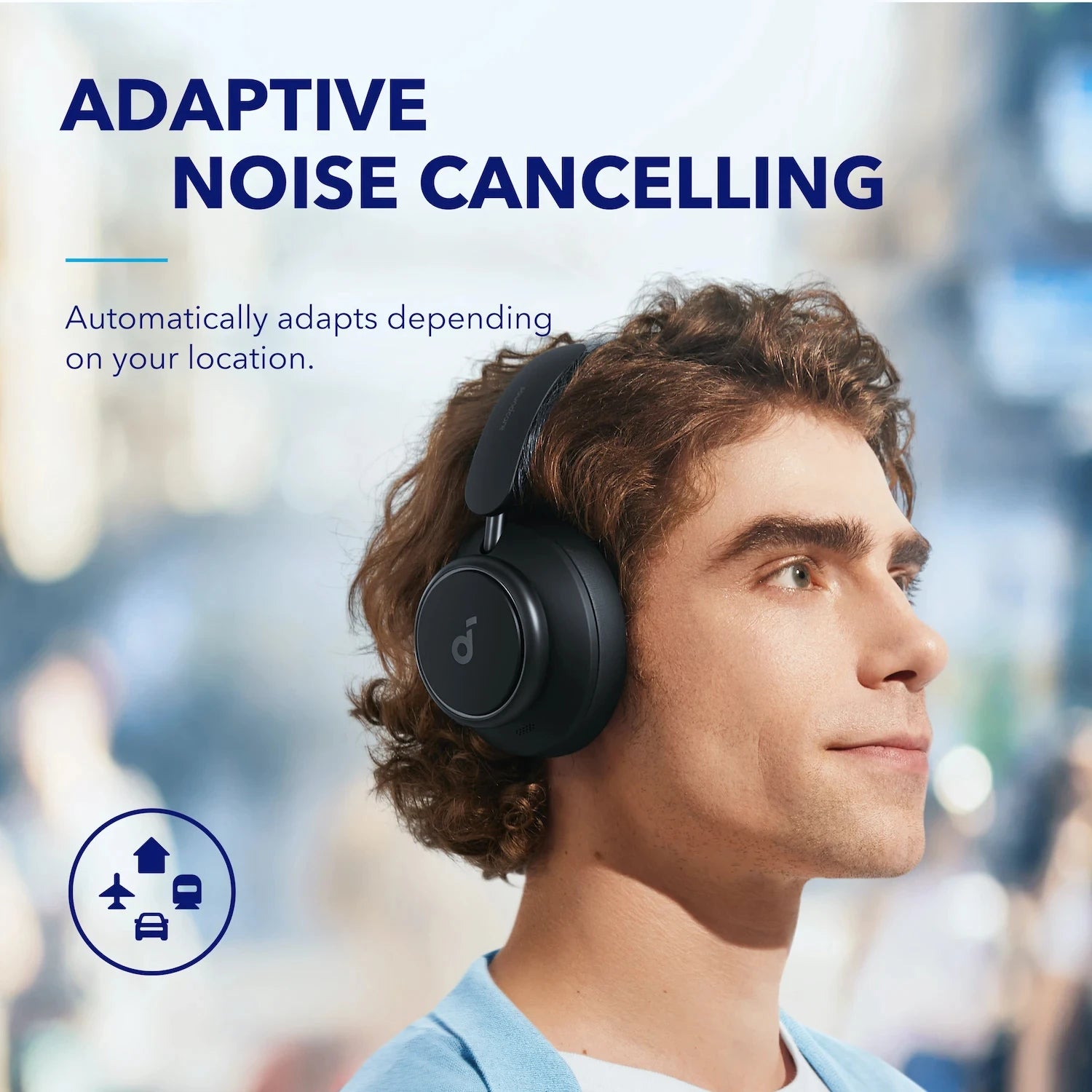 Soundcore Space Q45 Wireless Bluetooth Headphones ANC Active Noise Cancellation LDAC HiRes 50H Playtime. Stand Store