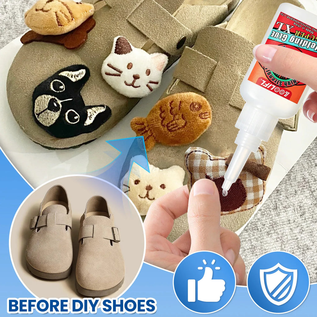 LOOLIFL 50g Oily Welding Super Glue Flexible Waterproof DIY Handcraft Adhesive for Leather Plastic Shoe Model Handmade Repair
