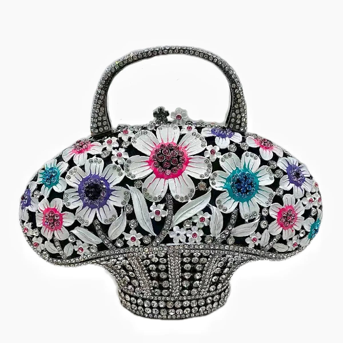 Sparkling Party Bags Luxury Banquet Wedding Engagement Full Diamond Crystal Bag Girl Birthday Photo Clutch Bag Rhinestone Purse