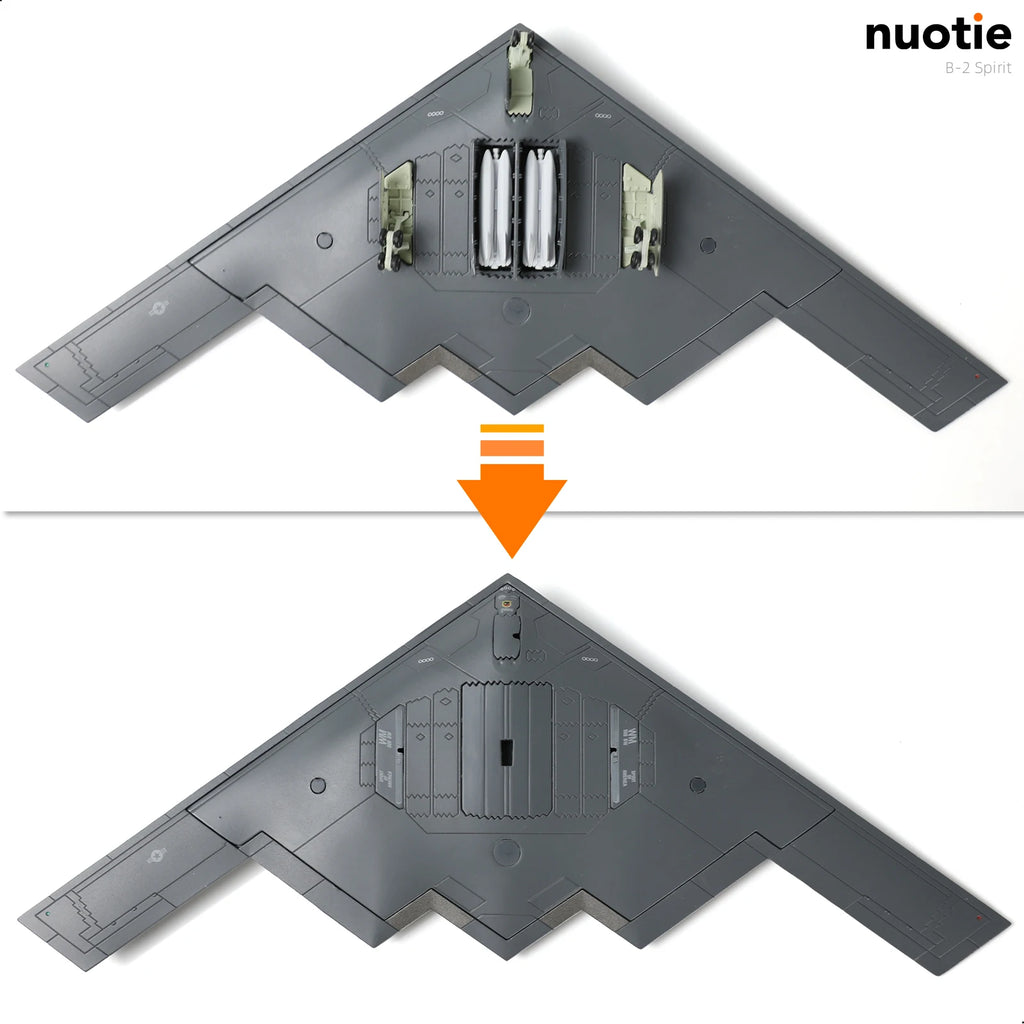 NUOTIE 1/200 B-2A Spirit Stealth Strategic Heavy Bomber AF 82-1066 Metal Diecast Model with Stand Adult Collection Gift