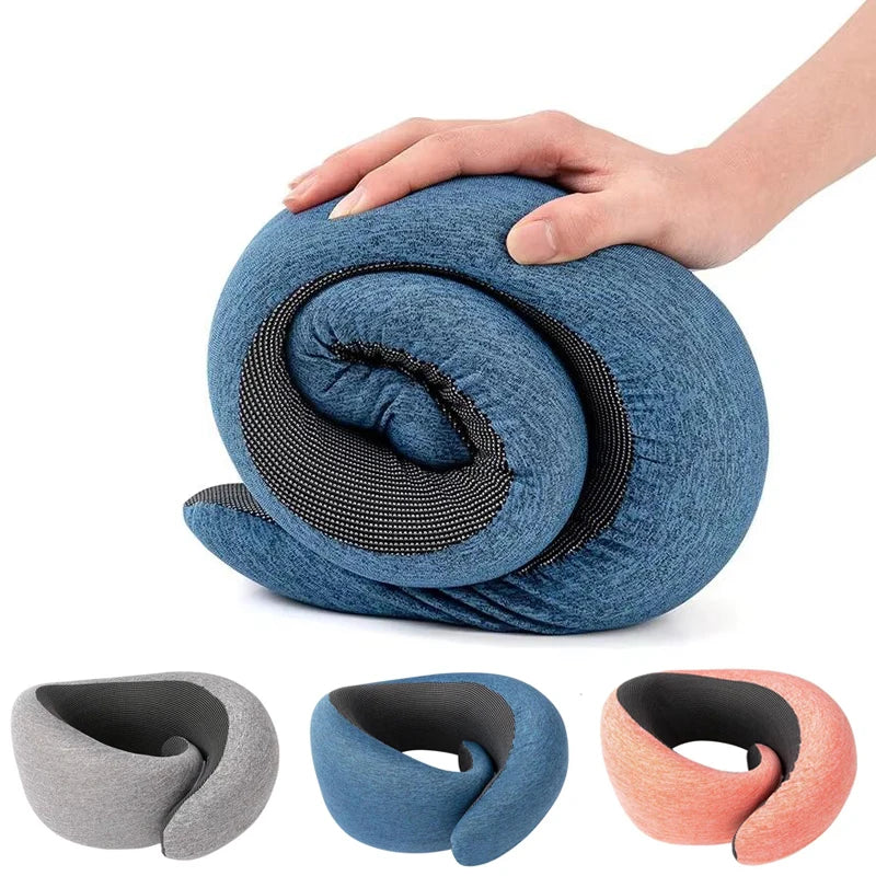 U Shape Memory Foam Neck Pillow Snail Travel Neck Pillows Portable Cervical Vertebra Airplanes Noon Break Pillow Relax