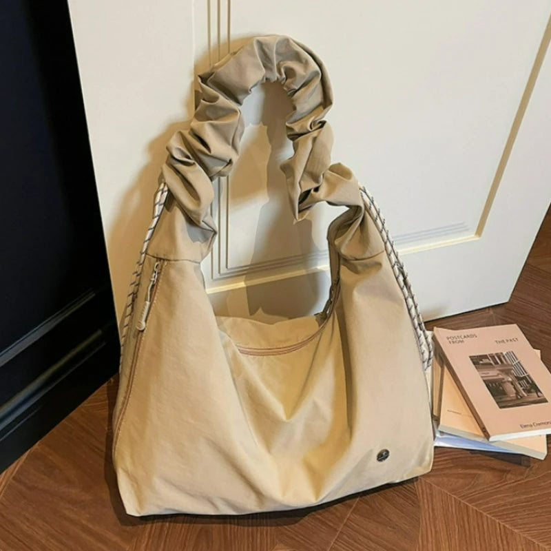 New Women Crossbody Bags Fashion Nylon Tote Shoulder Bag Large Capacity Lazy Style Korean Version Texture Casual Bags for Travel