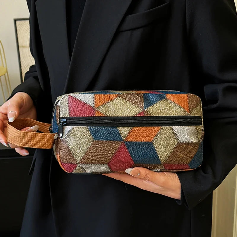 Neutral color tote bag for men and women, suitable for makeup bags and toiletry bags, can be carried by hand or carried as a bag