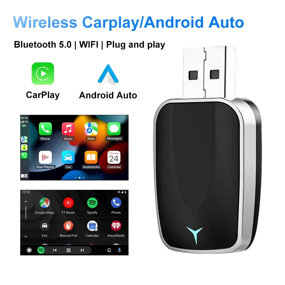 2026 CarPlay Android Auto Wireless Adapter Wired To Wireless Plug and Play Fast Connect Universal for Nissan Wireless Adapter