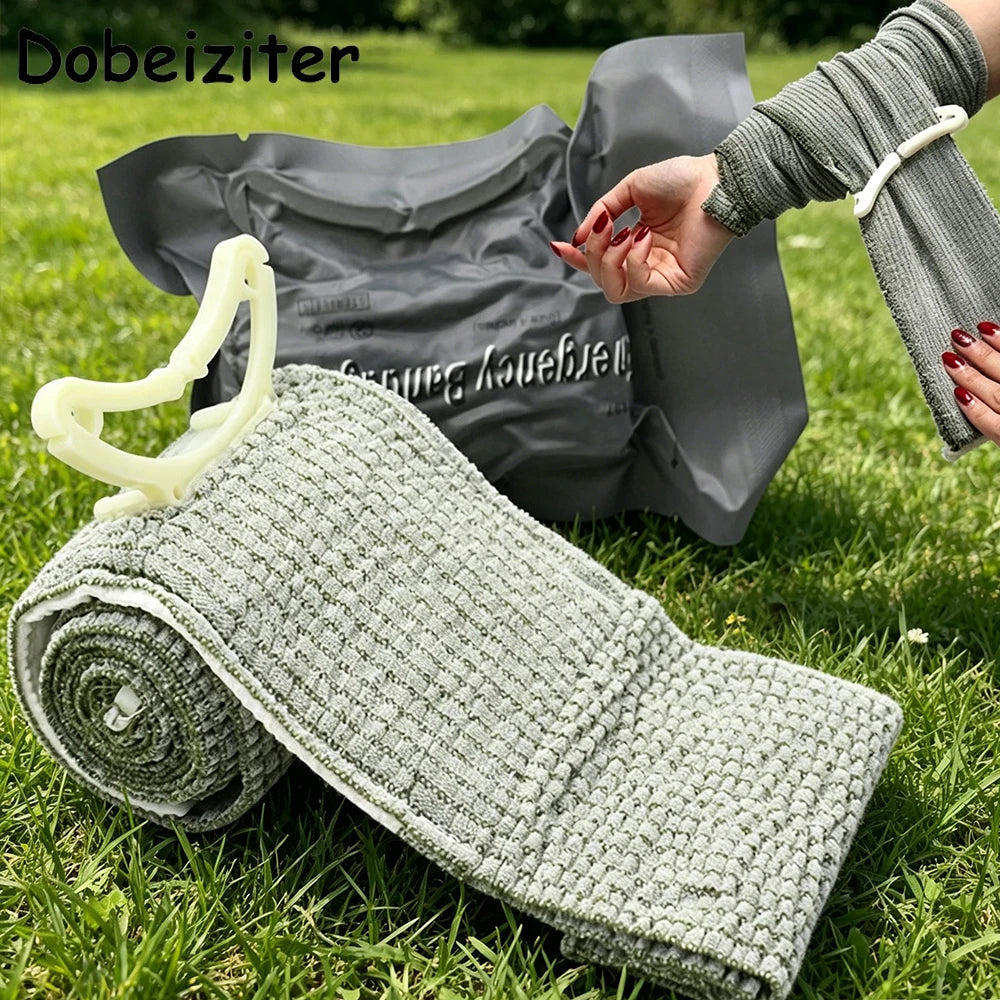 Outdoor Emergency Trauma Kit Compression Tourniquet Sterile Medical Dressing Roll Bandage First Aid Supplies