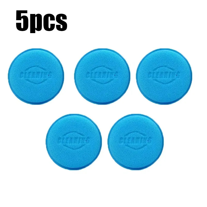 5/10pcs Car Foam Sponge Wax Applicator Cleaning Detailing Pads Car Waxing Polishing Pad Home Car Wash Care 10cm Car Cleaning Kit