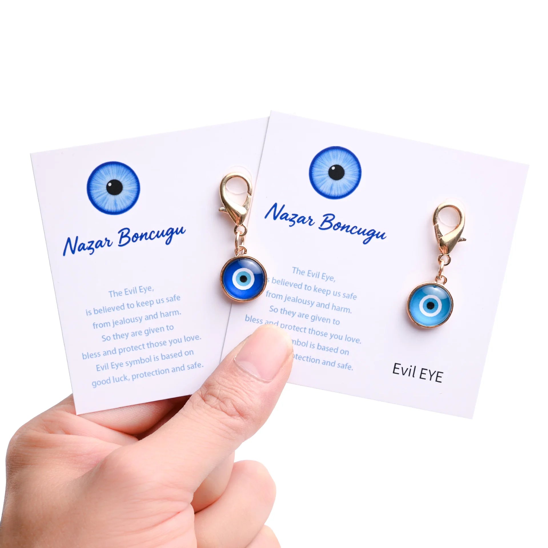 1pc Trendy Turkish Blue Evil Eye Keychain with Cute Charm Personalized Key Ring Stylish Bag Decoration Accessories Fashion Gift
