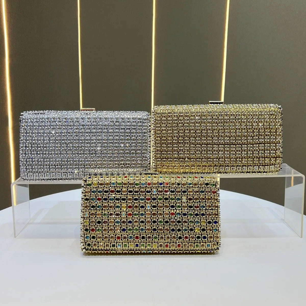 women's clutch exquisite fashion dinner  celebrity rhinestone chain portable women's crossbody women's bag