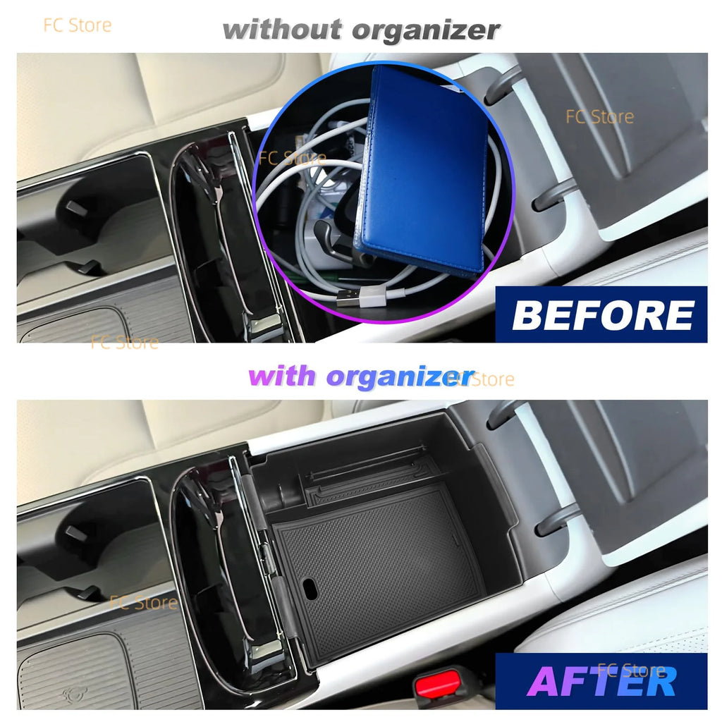 For Hyundai For Tucson NX 2025 2026 Car Central Armrest Storage Box Central Control Container Auto For Tucson 2025 Accessories