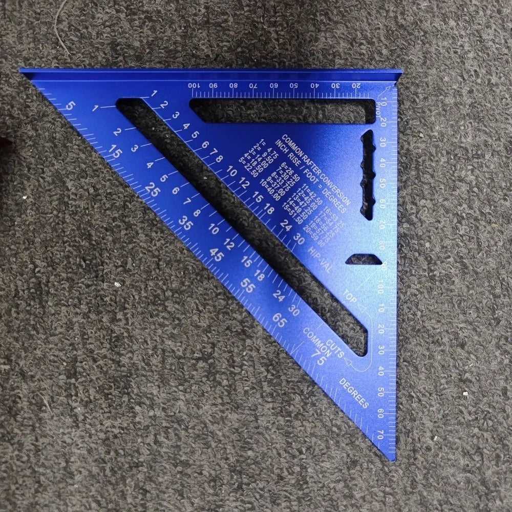 Aluminium Alloy Triangle Ruler 7 Inch High Precision Carpenter Square Multi Function 90 Degree Speed Square Measuring Tool