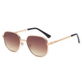 Hiking New Women Square Anti Light Glasses Vintage Alloy Frames Gradient Sun Glasses Retro Punk Metal Shades Oculos De Sol