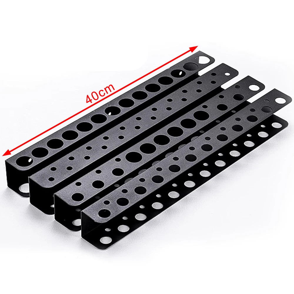 40cm Metal Screwdriver and Pliers Organizer Wall-Mounted Tool Holder Rack with Tool Slots Space-Saving Garage Workshop Storage