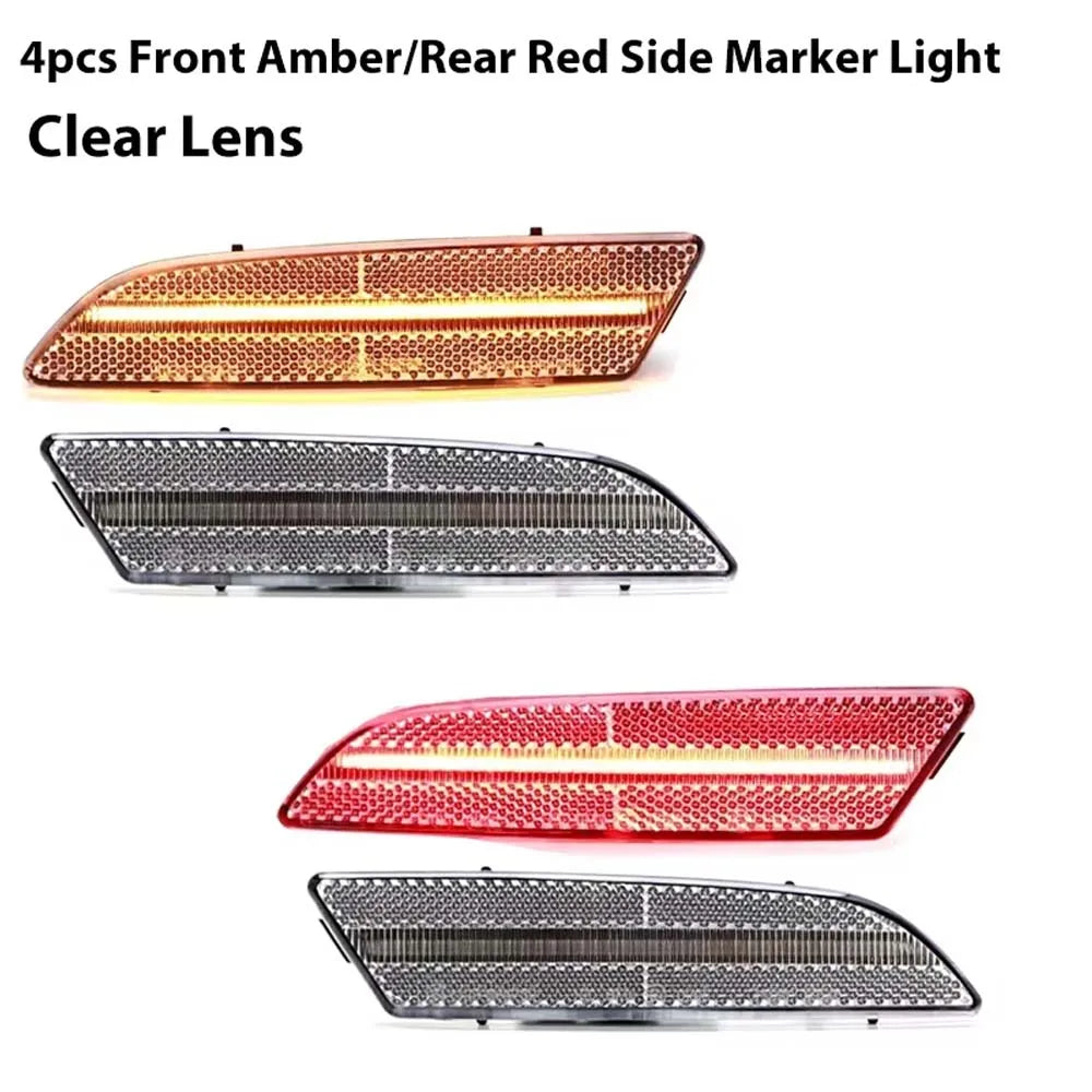 Amber / White / Red LED Car Fender Flare Light Front / Rear Bumper Side Marker Indicator Lights For Chrysler Crossfire 2004-2008