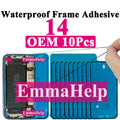 10pcs Waterproof Sticker for iPhone 16 Pro Max 17 14 13 12 11 15 XS XR 8 SE 3M Seal Adhesive Pre-Cut LCD Screen Frame Tape Glue