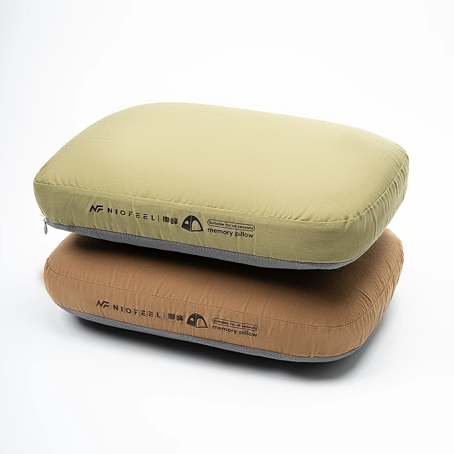 Memory Foam Camping Pillow, Portable Outdoor Travel Pillow With Removable Cover & Storage Bag For Camping Car Hiking