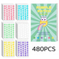 Funny Rainbow Smiley Printed Pimple Patch Box 480 Count Multicolor Star Zit Stickers Waterproof Thin Hypoallergenic Hydrocolloid