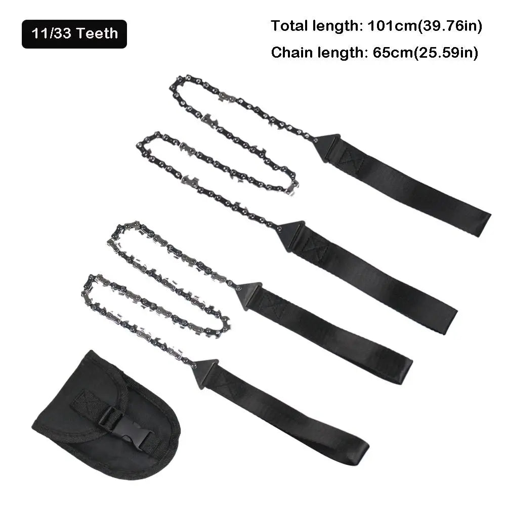 High Quality Portable Wire Saw 11/33 Teeth with Pouch Hand Drawn Saw Durable Multi Function Survival Chainsaw Field Work
