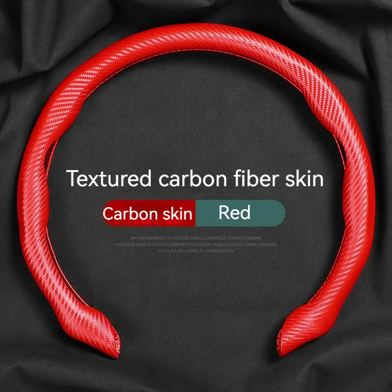Hot Sale Car Steering Wheel Cover Suede Sweat-Absorbing Anti-Slip Ultra-Thin Handlebar Cover All-Season Universal Plush Half Set