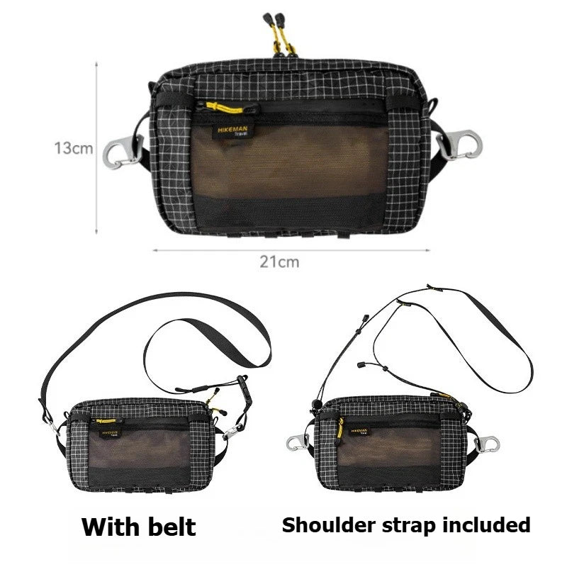 Dyneema Tactical UHMWPE Fanny Pack Waterproof UltraLight 1.1L Multi Pocket for Cycling Running Hiking Camping Outdoor Sports