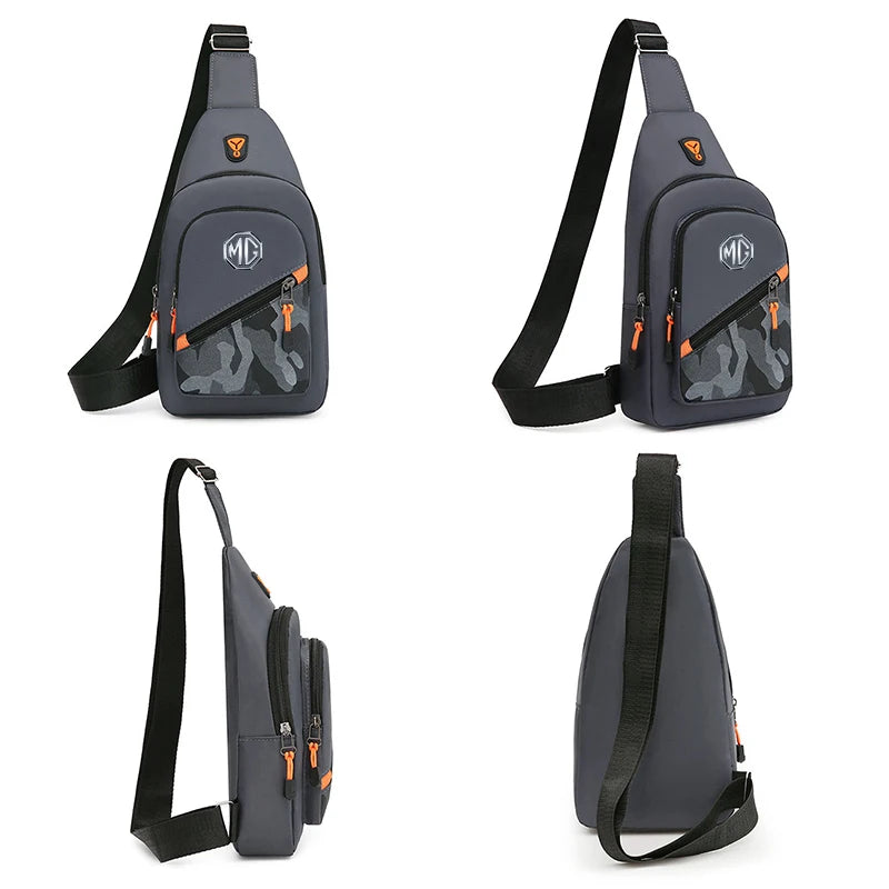 Car Logo Camouflage Men Slanted Shoulder Bag Chest Crossbody Storage Bag For Morris Garages MG HS 2025 6 3 5 7 TF ZR ZS HS