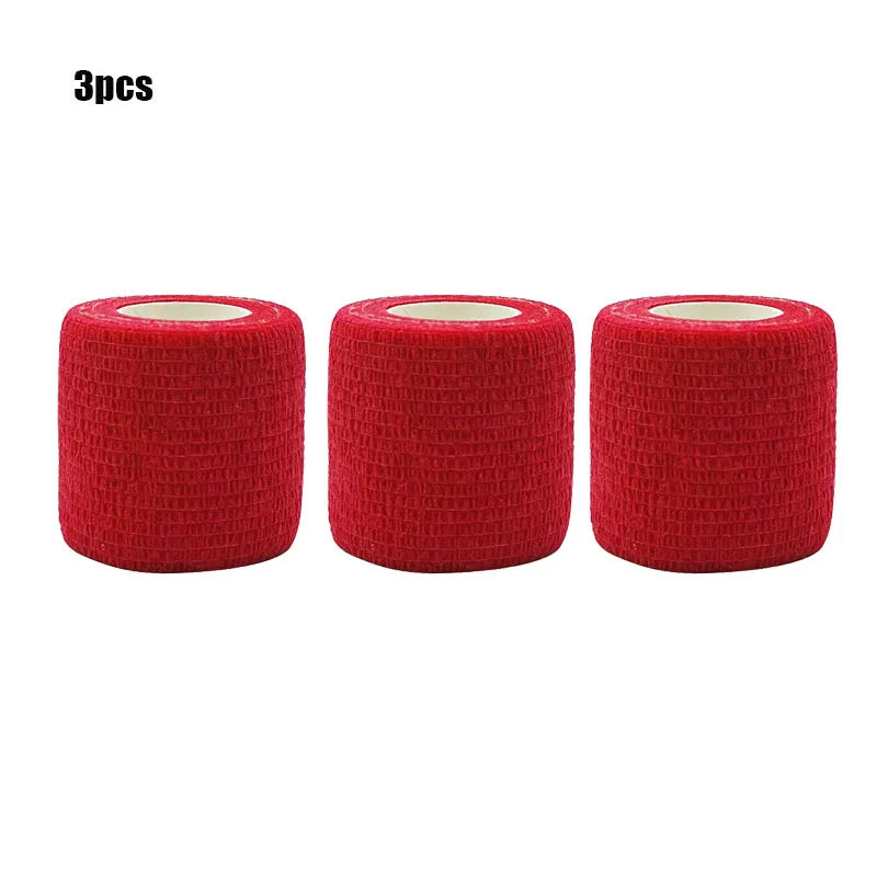 1/3/6/20PCS Sports Self Adhesive Red Elastic Bandages Anti-slip Athletic Nonwoven Waterproof Elastic  Wrist Ankle Bandages