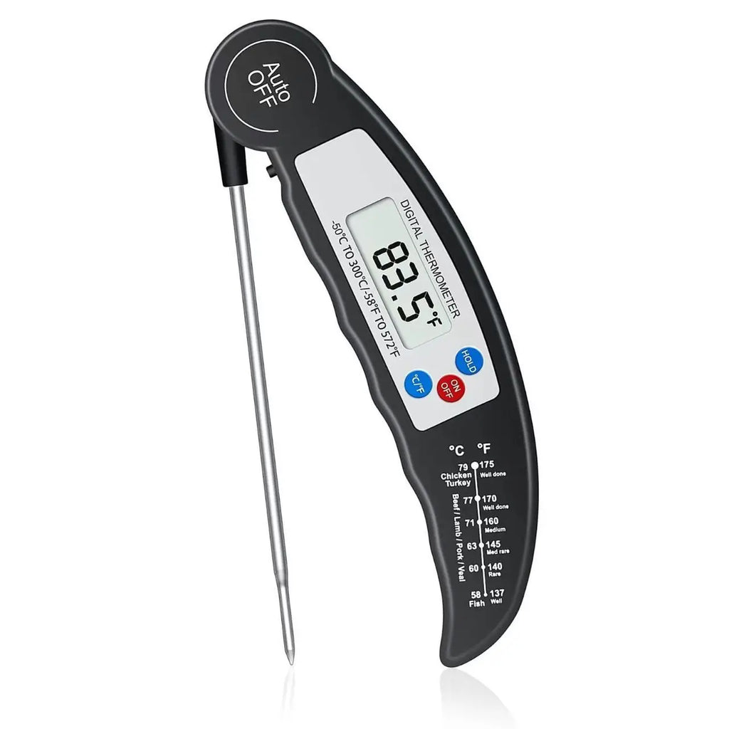 Kitchen Food Thermometer Foldable Digital Display BBQ Thermometer High-Precision Instant-Read LCD Probe Grilling Kitchen Tools