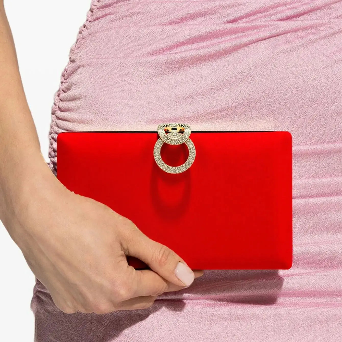 Velvet Women Evening Bags Diamonds Metal Golden Clutch Bags Flap Design Fashion Lady Gift Wedding Bridal Handbags Purse