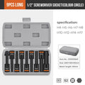For Auto Repair,Hand Tools Mechanical Workshop Tool Hi-Spec 1/2 Inch Drive Impacts Socket Set Hex Bits H4-H17 CR-V Sockets Set