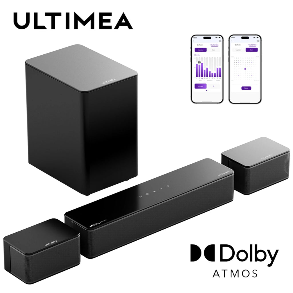 ULTIMEA 5.1 Soundbar with Dolby Atmos, 3D Surround System Soundbar for TV with Wireless Subwoofer,  APP Control, Home Theater TV