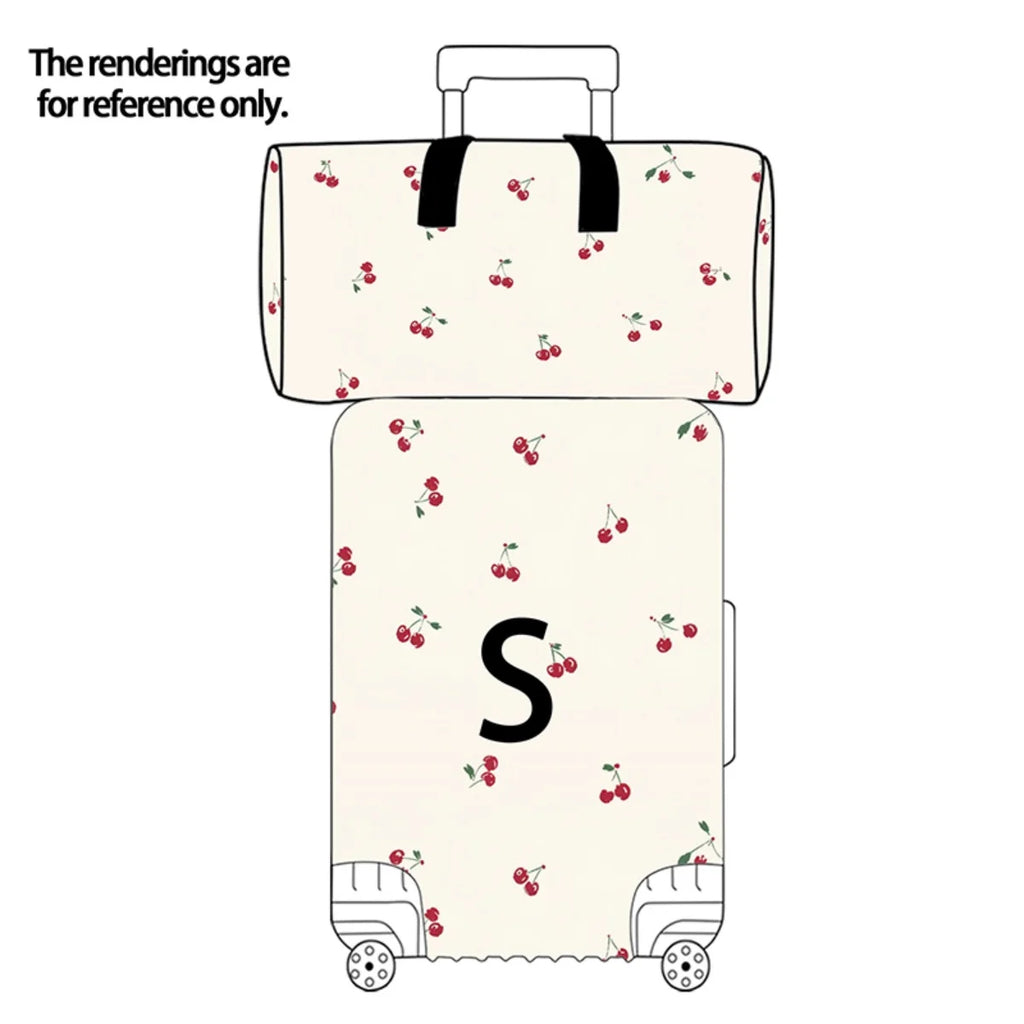 2pc Foldable, large-capacity, lightweight, unisex travel sports luggage set with protective cover