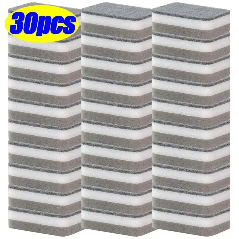5-50pcs Magic Cleaning Sponges Double-sided Reusable Kitchen Sponge Wipes Pan Pot Dishwashing Scouring Pads Brush Clean Tools