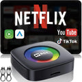 Magic Video Box, wireless CarPlay adapter, supports Netflix and YouTube streaming, plug-and-play, equipped with a TF card slot, compatible with Apple CarPlay and Android Auto video entertainment, in-car audio accessory, batte