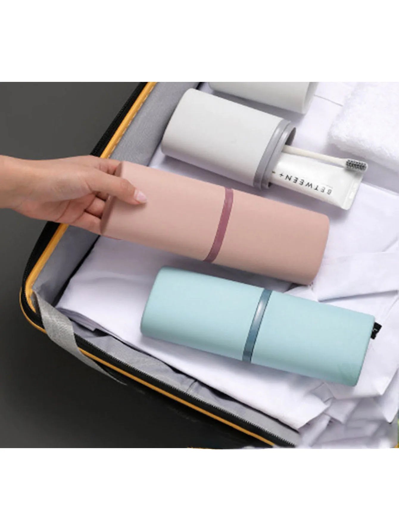 200-300ml Antibacterial Travel Toothbrush Cup, Portable Storage Box for Home, Camping and Student Daily Use.