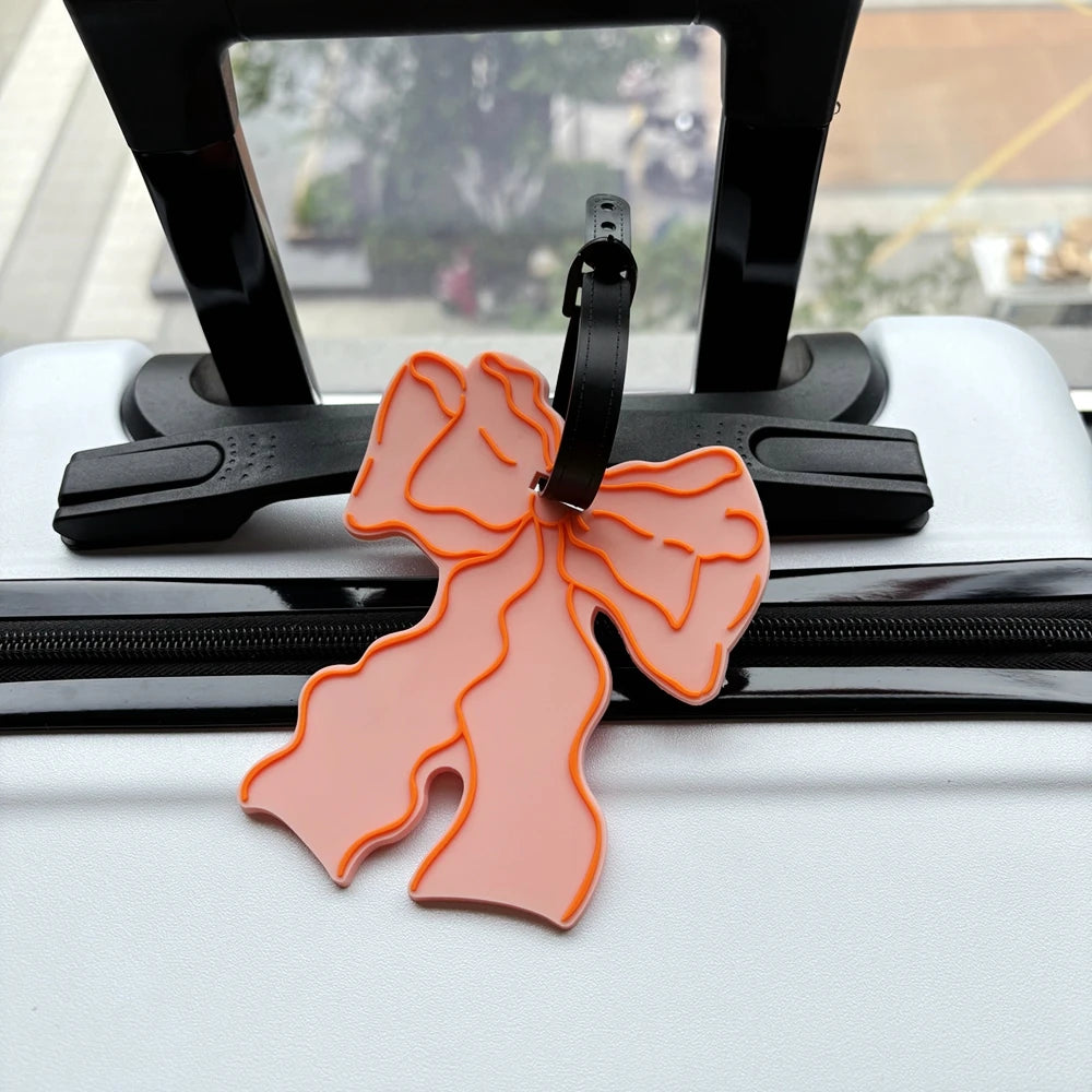1Pc Bow Shell Cup Style Luggage Tag Pendant Bag Anti-Loss Tag Luggage Tag with Information Writing Anti-Loss Accessories